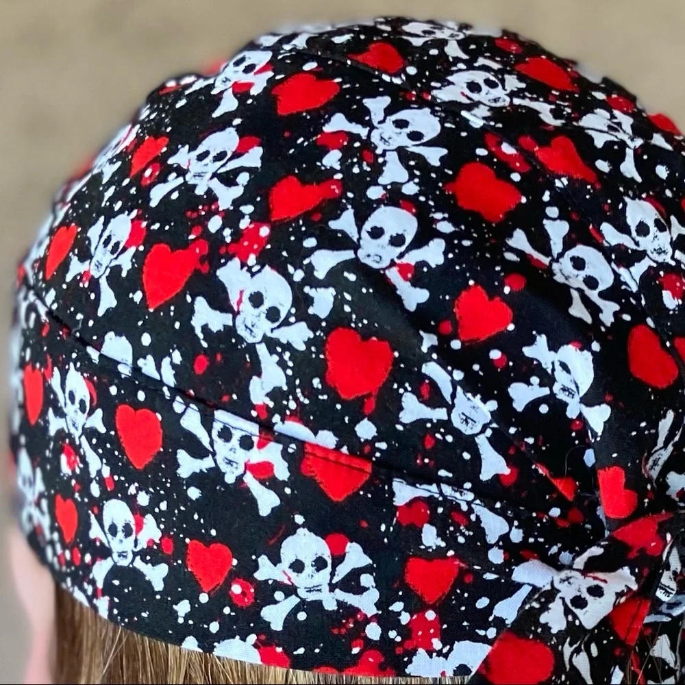 Head Scarf Biker HEAD WRAP Skull Design BY THAT’S a WRAP